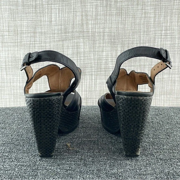 Biala Cuero Negro Peep to Heel Mujer Talla 39M (8) 2213 Foto 3 de 4