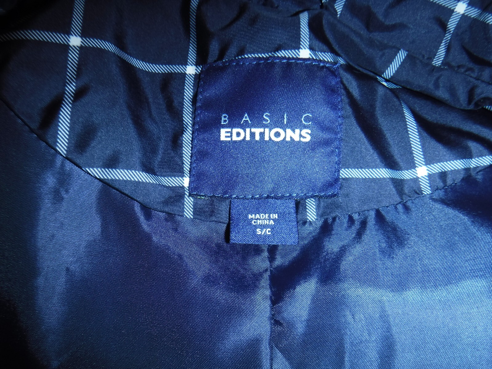 Basic Editions S/C charcoal plaid lightweight ful… - image 5