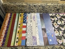 12x12 Scrapbook Paper Huge Lot, 130 Pages Assorted Colors And Designs See Pics 