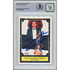 Dave Taylor Signed 1991 92 Score American 435 LA Kings BAS BGS Auto 10 Slab NHL