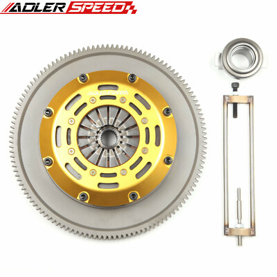 Racing Twin Disc Clutch + Flywheel For Lancer Evolution 4 5 6 7 8 9 Standard WT