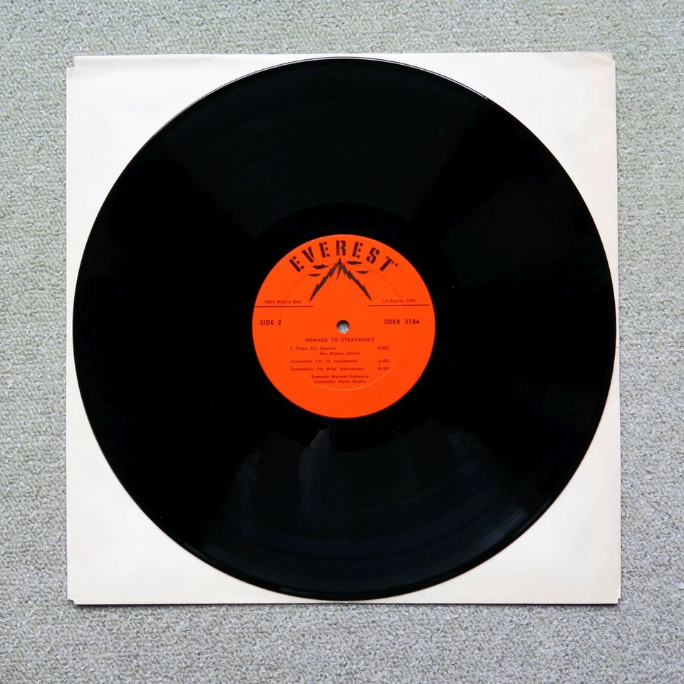 Igor Stravinsky Pierre Boulez Guy Deplus Homage Everest SDBR 3184 US Vinyl LP - Bild 4 von 4