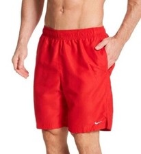 Nike Men's Essential Solid Lap 9" Volley Short Swim Trunk Red XL NWT