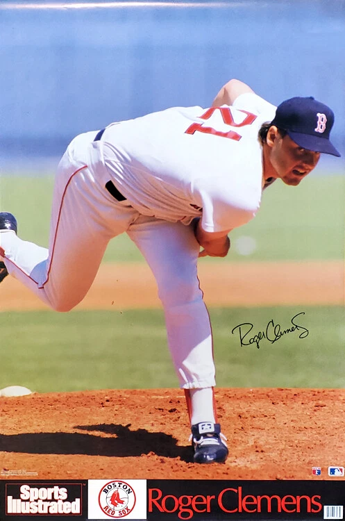 SPORTS POSTER WAREHOUSE ROGER CLEMENS 1991 Boston Red Sox VINTAGE Sports Illustrated SI 23x35 POSTER