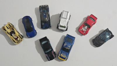 Lot Of 8 Toy Cars Hot Wheels, Different Years and Models. Used condition