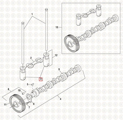Elevador de rodillos cinta para International DT466E. #490063 Ref# 1809570C5, 1809570C1 - Imagen 7 de 12