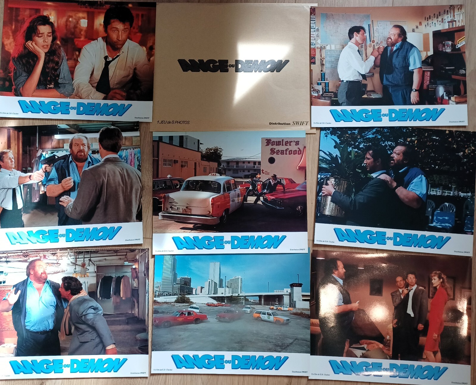Lot Of 8 Movie Photos ANGE OU DEMON Bud Spencer
