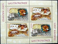 Romania Souvenir Sheet  - Europa 2005 - Gastronomy   - MNH. 