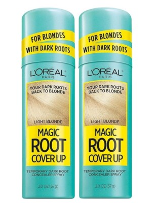 L'OREAL Paris MAGIC ROOT COVER UP GRAY Concealer Spray    LIGHT BLONDE - 2 Pack