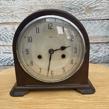 Vintage British Enfield Bakelite Art Deco 8 Day Striking Mantle Clock - working