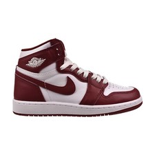 Jordan 1 Retro High OG GS Big Kids' Shoes White-Team Red FD1437-160