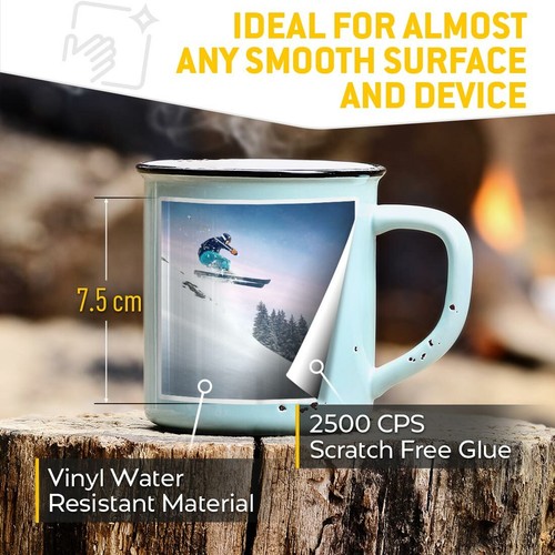 2 x Square Stickers 7.5 cm - Ski Jump Mountain Snow Skiing Cool Gift #16593 - Afbeelding 3 van 9