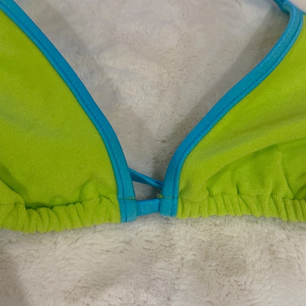 New! Frankies Bikinis Terry Triangle String Bikini Top 31543 | eBay