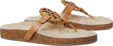 NWOB TORY BURCH MILLER CLOUD SHEARLING SLIDE CLOGS SIZE 8