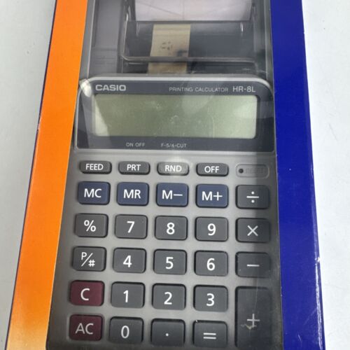 CASIO Calculator W/Portable Printer HR-8LGY-W Batteries Included NEW In Box - Picture 2 of 5