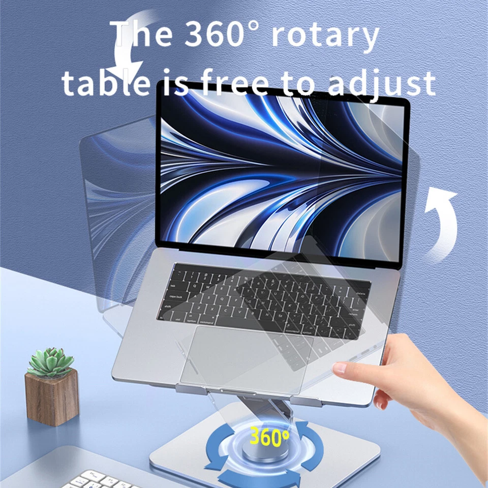 Laptop Stand Adjustable Computer Stand for Desk Ergonomic Aluminum Tablet Holder - Image 4 of 4