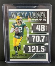 2021 Panini Score Football Next Level Stats #NL4 Aaron Rodgers Green Bay Packers