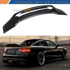 For 09-17 Audi A5 S5 B8 2DR Highkick Duckbill RT Style Gloss Black Trunk Spoiler