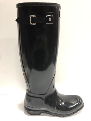Hunter Women's Original Tall Gloss Black Rain Boot 8 M | eBay