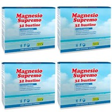 4 X Magnesio Supremo Natural Point 32 x Bustine di Magnesio