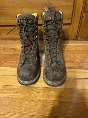CAROLINA  8'' Driller Composite Toe Waterproof Logger Work Boot  Brown Men s 8D