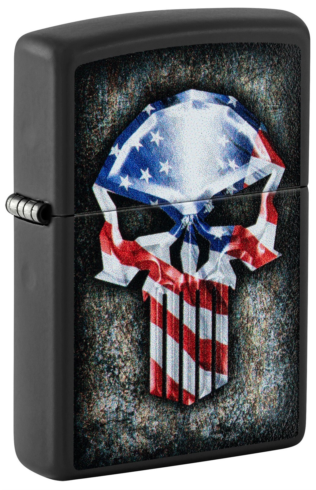 : Skull Punisher, American Flag - Black Matte 81556