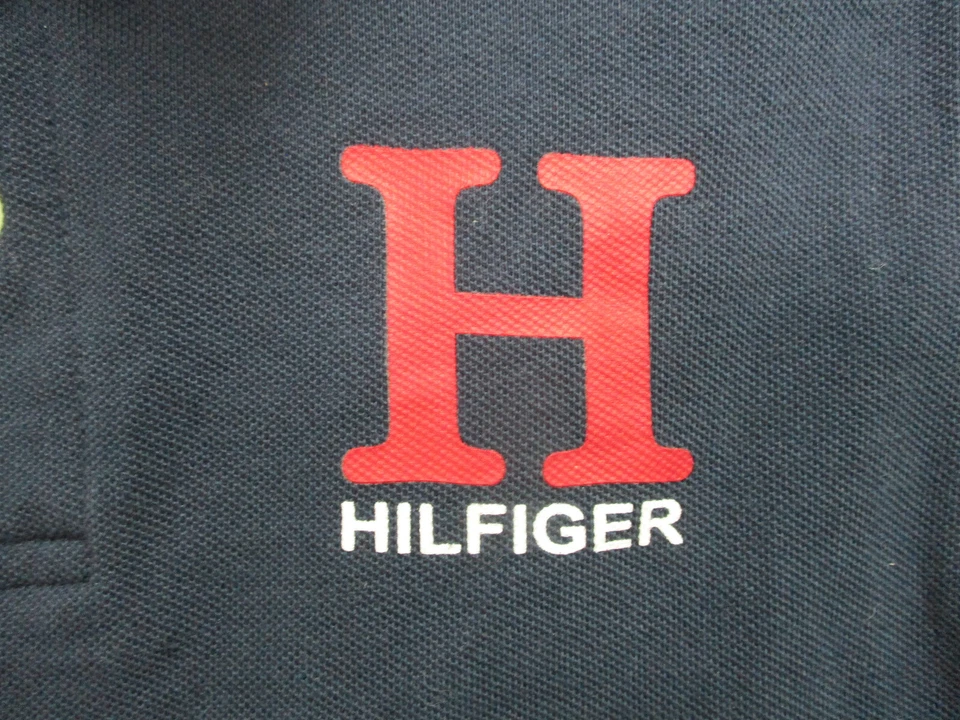 Tommy Hilfiger Polo Shirt Small Youth 8-10 Navy Blue Big Logo Casual Modern Boys - Image 3 of 4