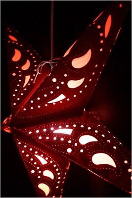 Boho PARTY Stern Ethno STERNLAMPE Hängeleuchte GOA Hippie Orient LATERNE Lampion