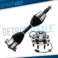 4wd Front Cv Axle Shaft Wheel Bearing Hub Kit For Silverado Sierra Yukon Xl 2500