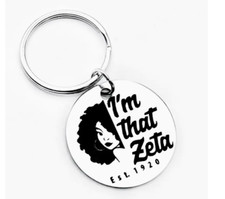 Zeta "That Zeta" Round Metal Keyring