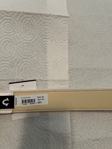 True Religion Men Belt TR304604 Holo Sage Belt Horseshoe Color White Size 36 - Picture 6 of 7