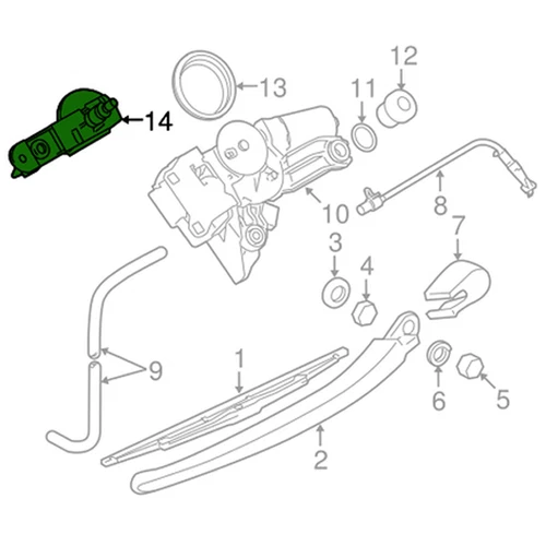 Car Rear Window Wiper Shaft Pivot For BMW 3 And 5 Touring E91 E61 61627209167 - Picture 11 of 12