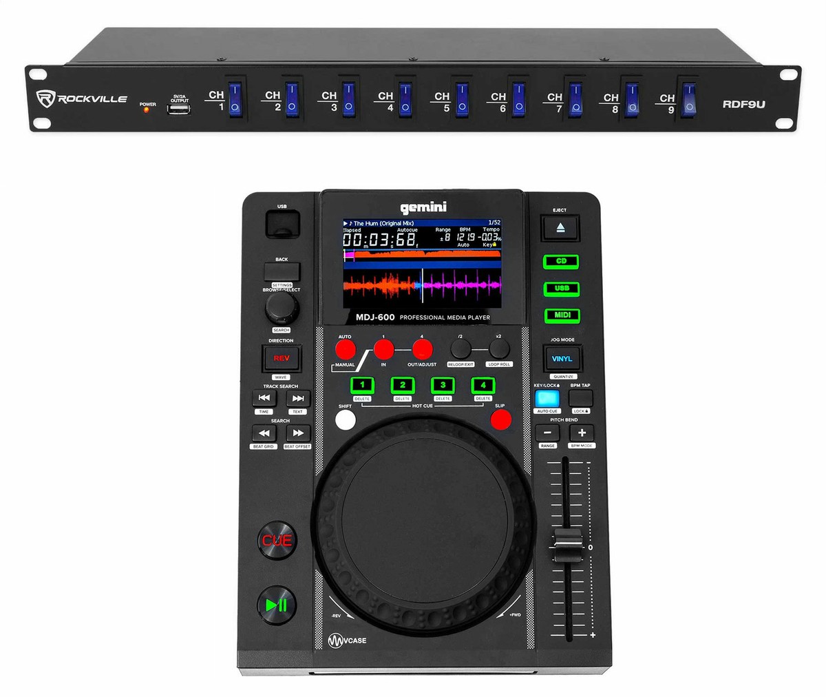 DJ機材 gemini MDJ-600 Gemini MDJ-600 Single Tabletop USB/CD Media Player DJ MIDI