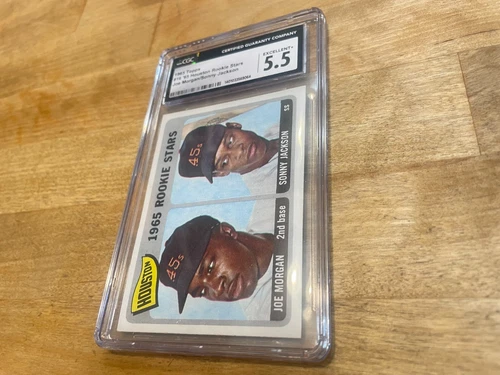 1965 Topps Baseball Card 1965 Rookie Stars Joe Morgan Sonny Jackson #16 CGC 5.5