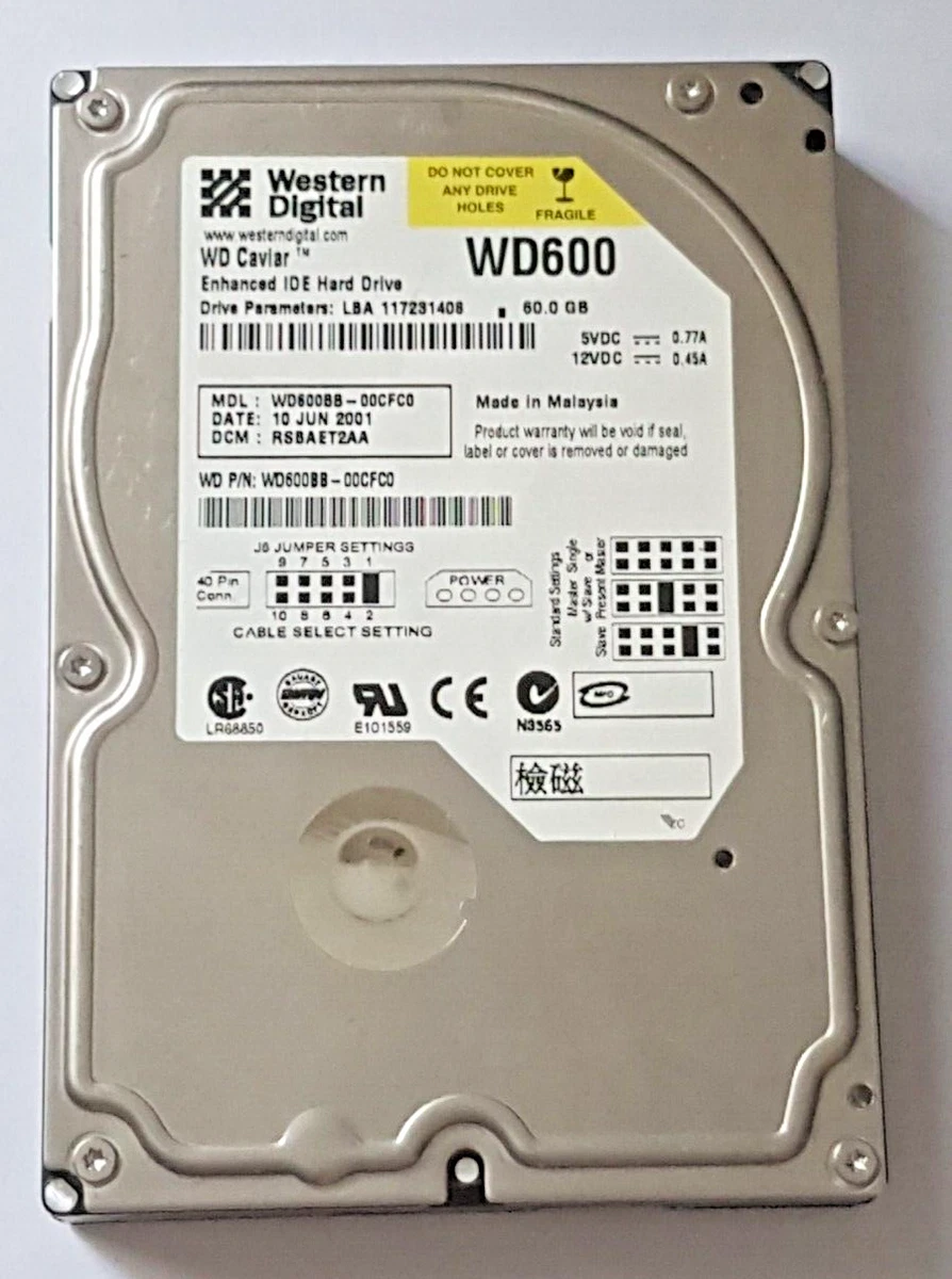 Western Digital PATA/IDE/EIDE 60 GB Internal Hard Disk Drives for