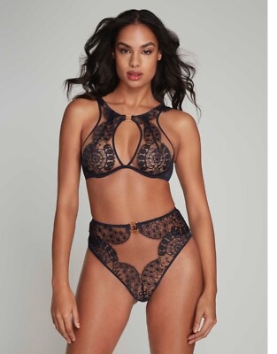 Agent Provocateur Violetta Navy Set AP3 Medium NWT