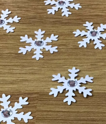 10 x Schneeflocke Weihnachten Tisch Konfetti Deko Karte Verzierung Schmuck