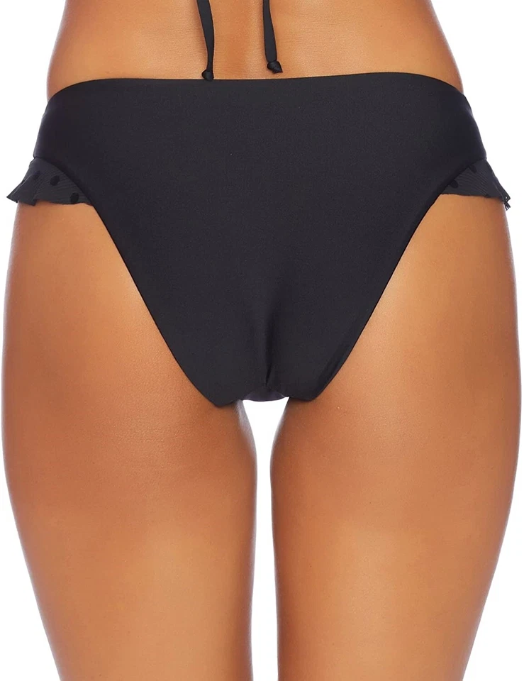 Ella Moss Women's 236235 Retro Bikini Bottom Swimwear BLACK Size S - Image 2 of 2