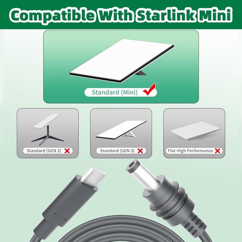 Starlink Mini Ethernet Cable MINI DC Cable for Satellite Type-C To DC 2/5m - 第 2/7 張圖片