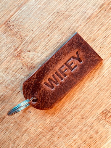 Leder Schlüsselanhänger leather keychain - 1x Your custom text - Picture 8 of 10