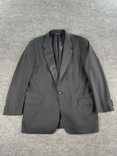 Vintage Brooks Brothers Tuxedo Jacket 45 L Black Wool Formal Wedding Designer