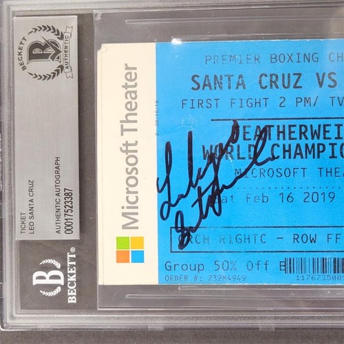Leo Santa Cruz autograph signed 2019 Original Fight Ticket vs Rivera BAS Beckett - Picture 2 of 3