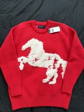 Polo Ralph Lauren Red Big Pony Wool Blend Sweater Men  s Size SP NWT