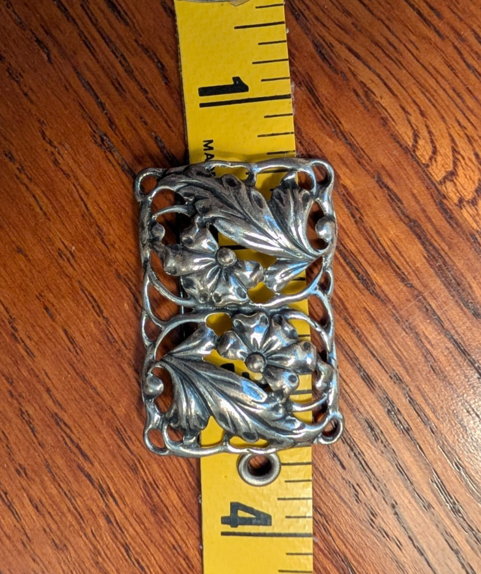 Sterling Silver Rectangular Brooch - image 3