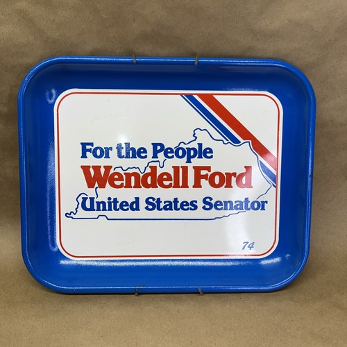 VTG Wendell Ford United States Senator Metal Tray Red White Blue 1974 Kentucky