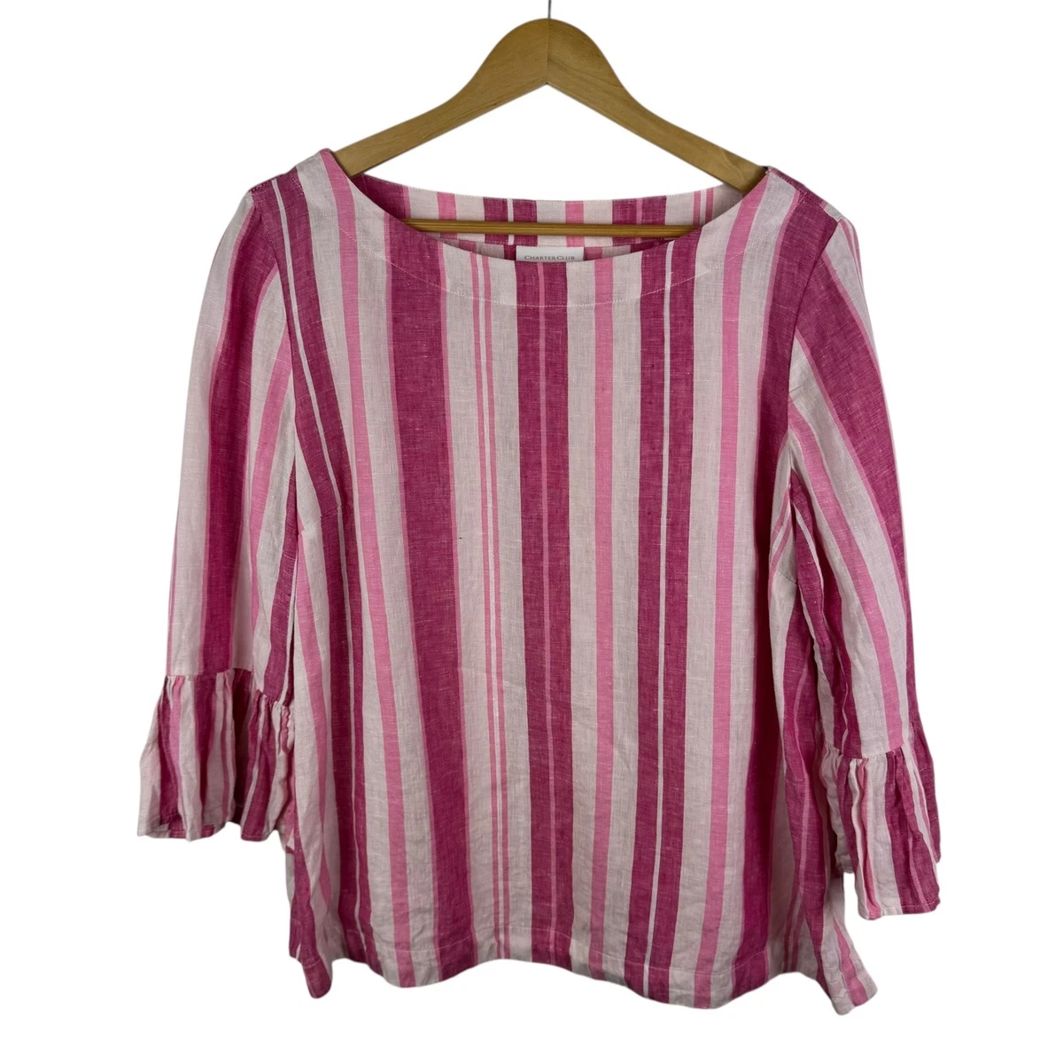 harter lub Plus Womens Floral Ruffle Sleeve Blouse