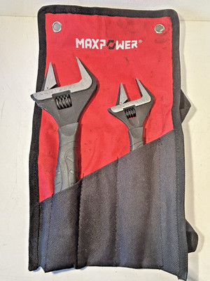 Maxpower 2 Stück verstellbare Spud Schraubenschlüssel 10'' & 6,5'' Soft Grip mit Tasche