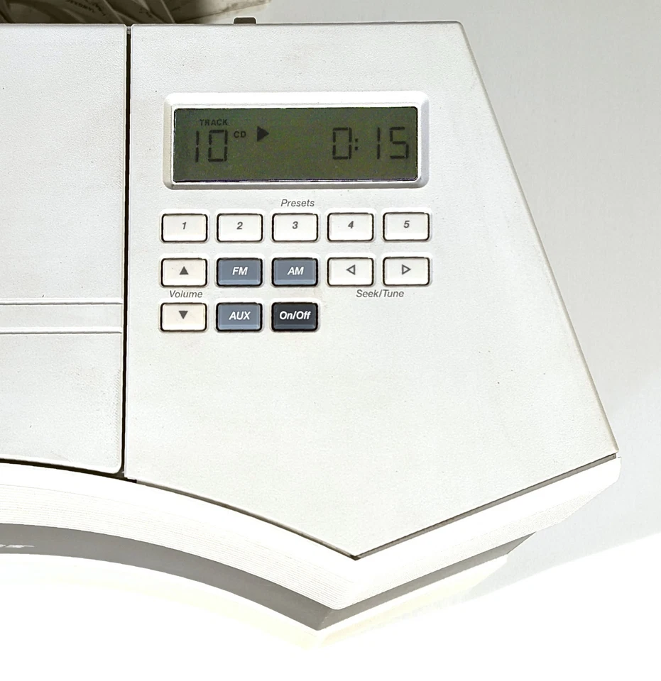 🔥[REVISADO PROFESIONAL】¡Radio/CD Bose Wave CD-3000 COMO NUEVO! Blanco/Plateado~Remoto+💥GARANTÍA Foto 2 de 4