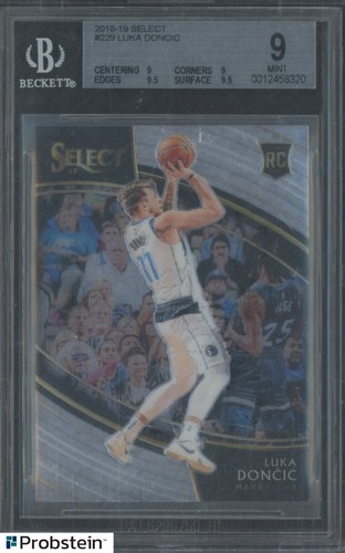2018-19 Panini Select #229 Luka Doncic Mavericks RC Rookie BGS 9 MINT