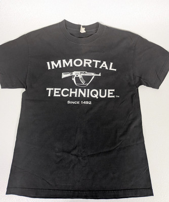 Vintage Original Immortal Technique Large Shirt Rap New York Y2K Guerrilla Flag